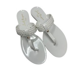 Jack Rogers White Tinsley Jelly Sandals Slip On Size 9
